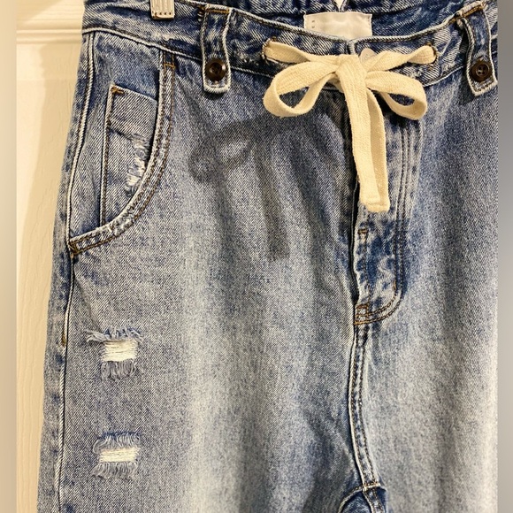 One Teaspoon Safari Jeans Button Fly Distressed Baggy Size 28 - Picture 3 of 13